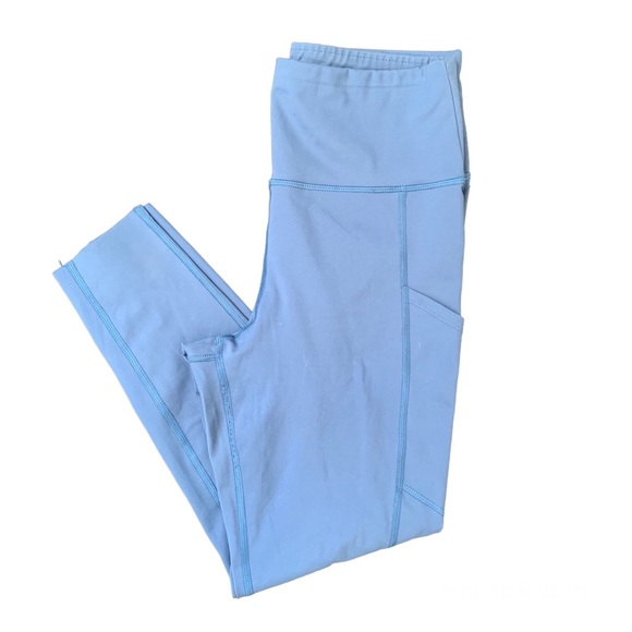 AE Light Blue High Waisted Pocket Leggings - Picture 2 of 6